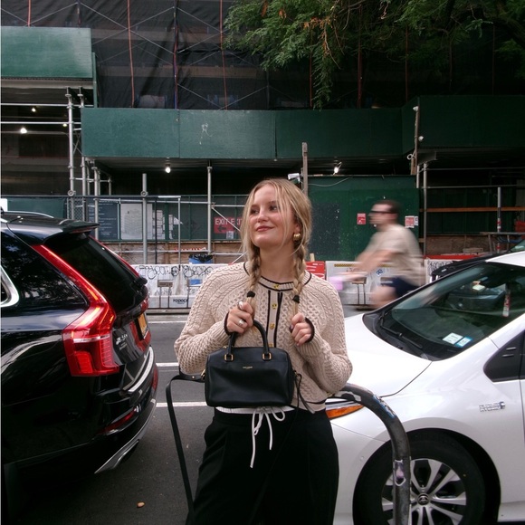 YSL black leather 2 way handbag - Picture 6 of 8